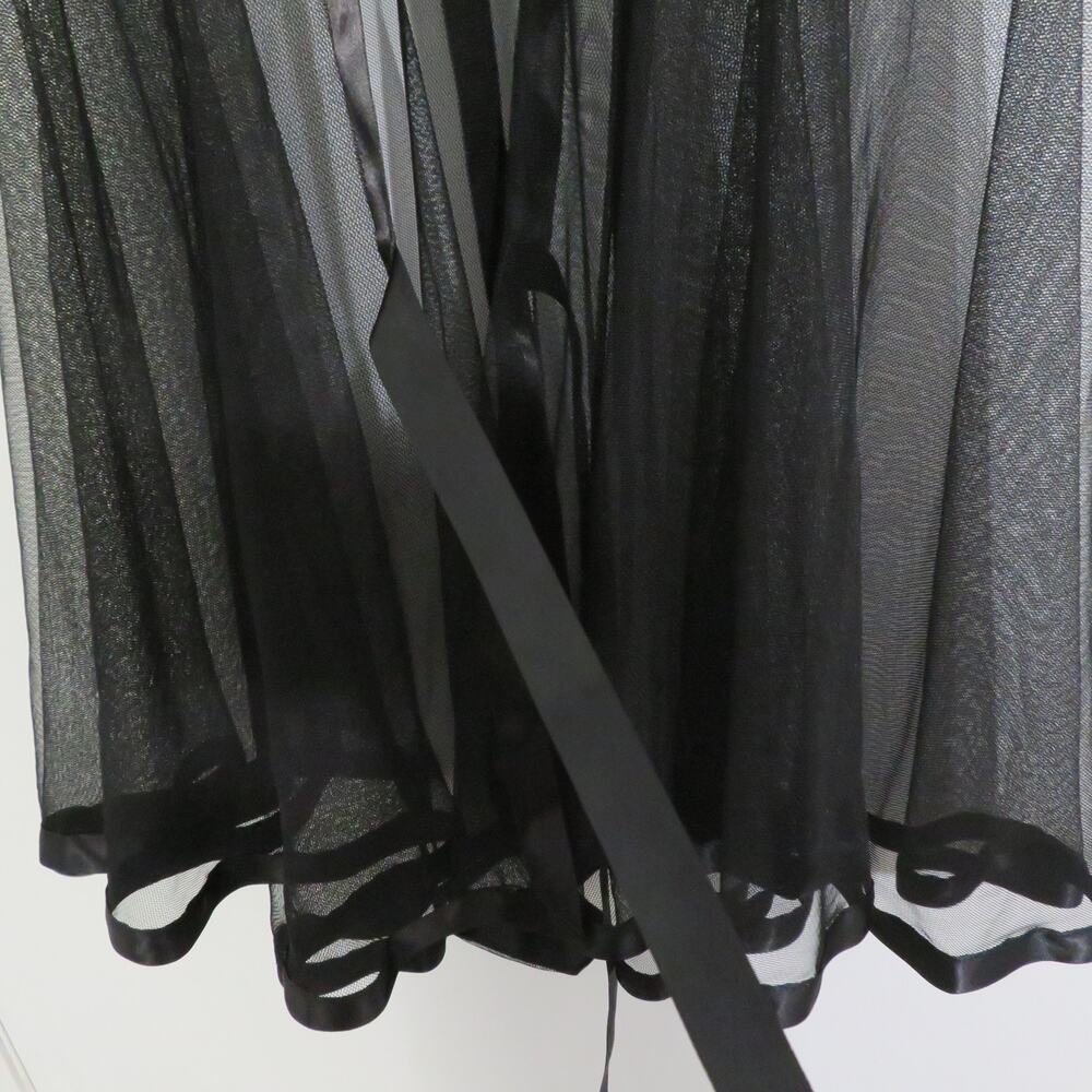 Victoria's Secret Women Sz 34B Black Vintage Y2K Sheer Open Front Flowy Nightie - Picture 6 of 8